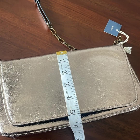 UNIVERSAL THREAD Flap Crossbody Bag - Metallic Bronze chain link purse New - Picture 7 of 9